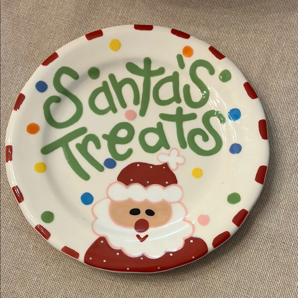 Coton Colors Santa's Treats Plate - Red, Green, White
